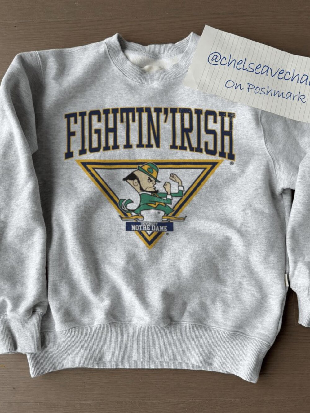 Vintage 90s University of Notre Dame Sweatshirt, Notre Dame Fighting Irish Shirt